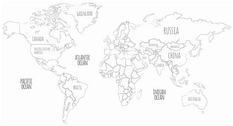 Hier findest du druckvorlagen für landkarten aller art: Blanko Weltkarte Ausdrucken