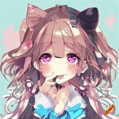 cute anime girl illustration on craiyon