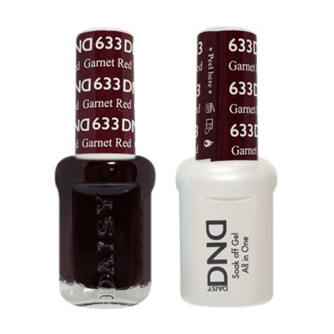 Daisy DND Gel Lacquer Duo Nail Polish In 633 Garnet Red For Unisex