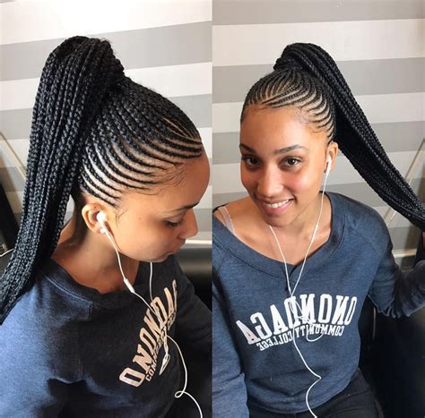 15 Collection Of Braided Hairstyles Into A Ponytail With Weave