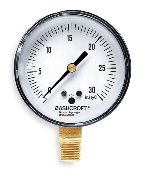 Ashcroft Pressure Gauge 0 To 30 In Wc Range 14 In Npt 100
