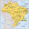 Playas de Brasil: Mapa de Brasil con la ubicación de Buzios (Estado de ...