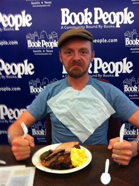 Simon Pegg At His Book People Book Signing For Nerd Do Well With A Big