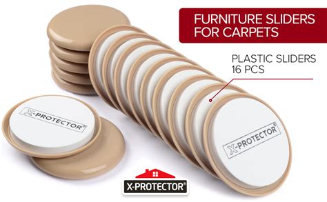 Furniture Sliders for Carpet X-PROTECTOR – Moving Pads 16 pcs 9cm