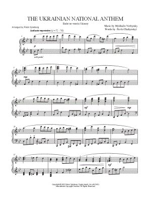 National Anthem Of Ukraine Sheet Music Arrangements Available Instantly Musicnotes
