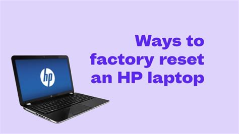 List Of 10 How To Factory Restore An Hp Laptop