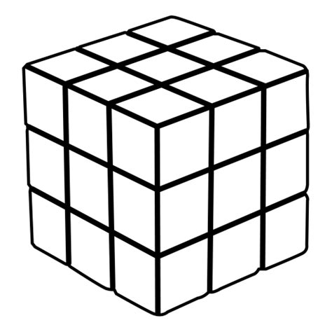 Pinto Dibujos Cubo Rubik Para Colorear