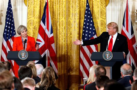 Us President Donald Trump Greets Prime Minister Theresa May Mirror