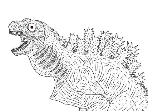 Coloring Pages Godzilla Pics Annewhitfield