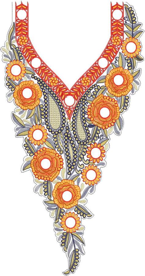 Neck Gala Embroidery Design