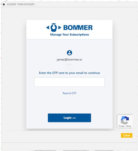 Accessing Your Account And Subscription Bommer