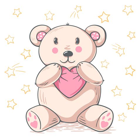 Cute Teddy Panda Hugs Love 457035 Vector Art At Vecteezy