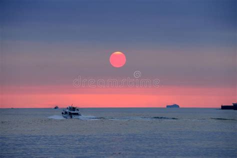 Sunset In Danshuitaiwan Stock Photo Image Of Setting 63815098