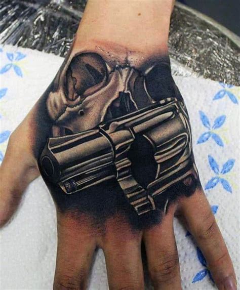 50 Gun Tattoos For Men Explosive Bullet Design Ideas