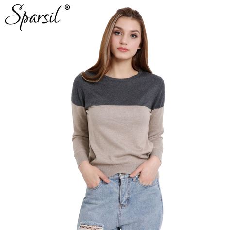 Cheap Women Autumn Buy Quality Patchwork Pullover Directly From China