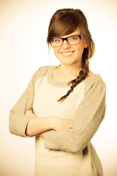 120 Young Nerd Girl With Big Smile On Face Stock Photos Pictures