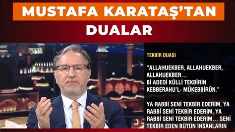 Mustafa Karataş tan Dualar Prof Dr Mustafa Karataş ile Muhabbet