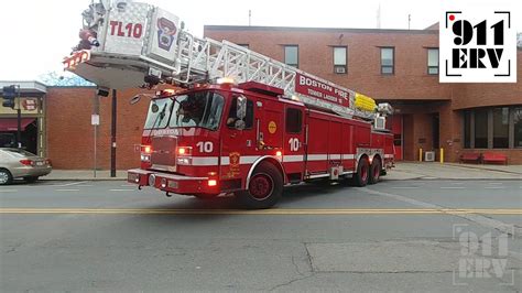Boston Fire Tower Ladder 10 Responding Fire Truck Videos Fire Trucks