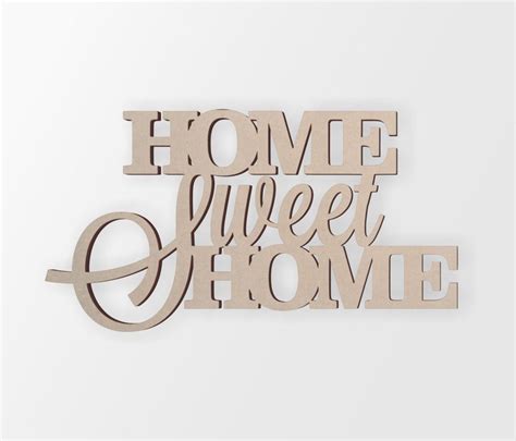 Wall Decor Word Cutout Home Sweet Home Cutout Etsy