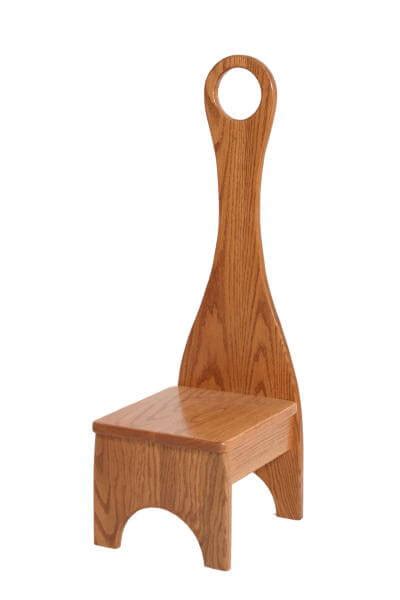 Solid Wood Step Stool With Handle