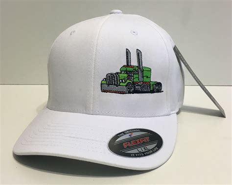 Trucker Hat Flexfit Fitted Cap Big Rig Truck Peterbilt Kenworth