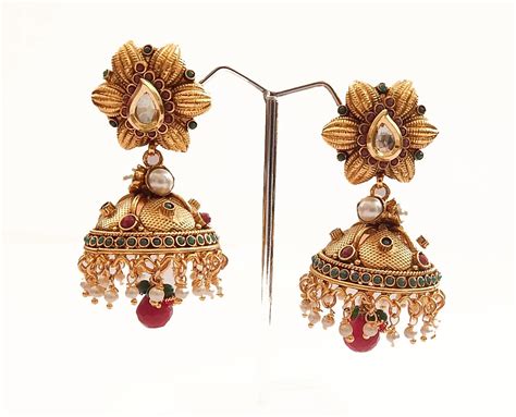 majestic traditional jhumka earrings  shopping