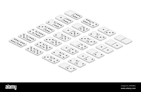 Domino Game Full Set Game Graphic Element Vector Stock Illustration