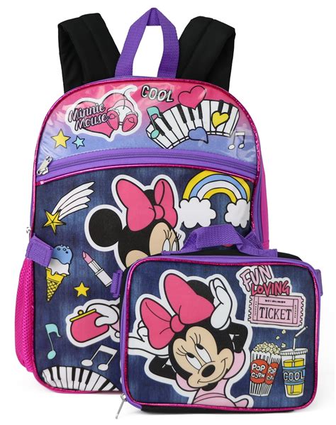 Disney Girls Minnie Mouse Backpack Lunch Box Set