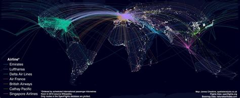 Mapping The Worlds Biggest Airlines Flight Map Airlines Map