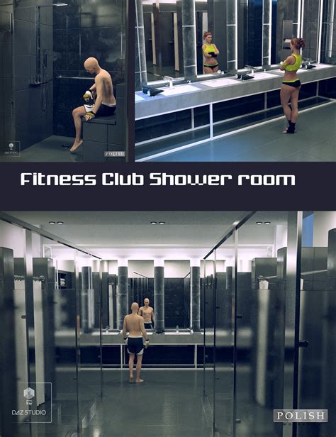 fitness club shower room daz 3d