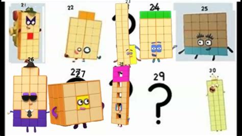 Numberblocks 21 To 30 With Official Numberblock 23 24 26 27 And 28 Youtube