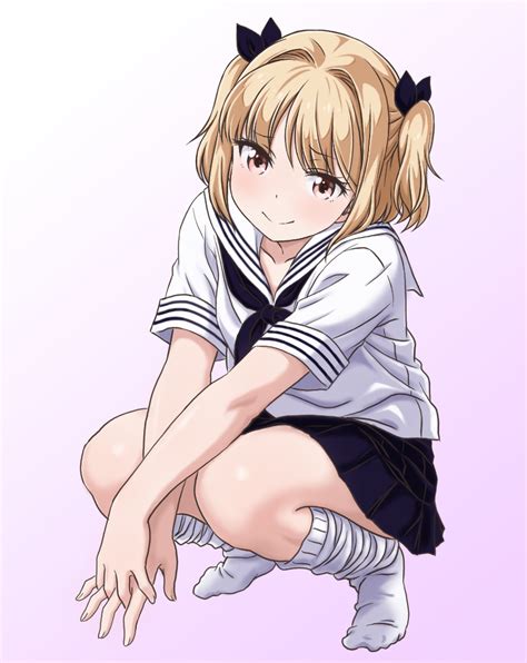 Safebooru Apita Apitaro Black Skirt Blonde Hair Brown Eyes Hair Ornament Iijima Yun Loose