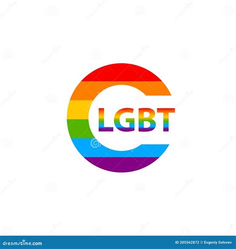 Emblem In Rainbow Color Lgbt Symbol Of Love Vector Illustration Stock