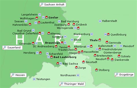 Alle urlaubsziele im harz erreichen sie bequem über unsere harzkarte. Karte Harz Deutschland | Kleve Landkarte
