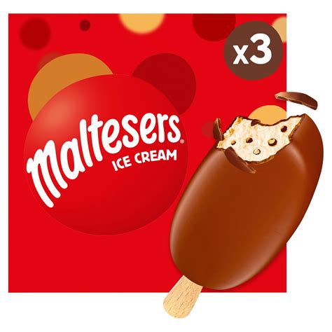 Maltesers Ice Cream 3 X 90ml Ice Cream Cones Sticks And Bars Iceland