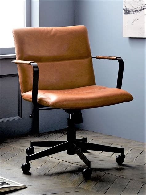West Elm Cooper Leather Office Chair 