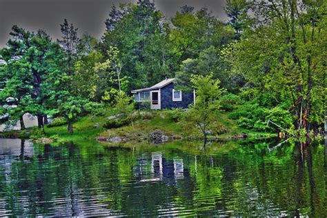 Cabin On The Lake Hd Wallpaper Background Image 1920x1280 Id