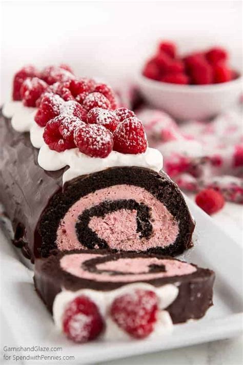 Raspberry Chocolate Swiss Roll Spend With Pennies