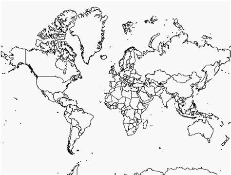 Carte Du Monde Vierge Archives Voyages Cartes