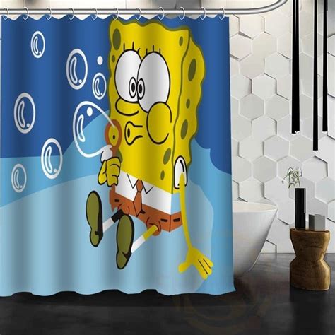 Best Nice Custom Spongebob Shower Curtain Bath Curtain Waterproof