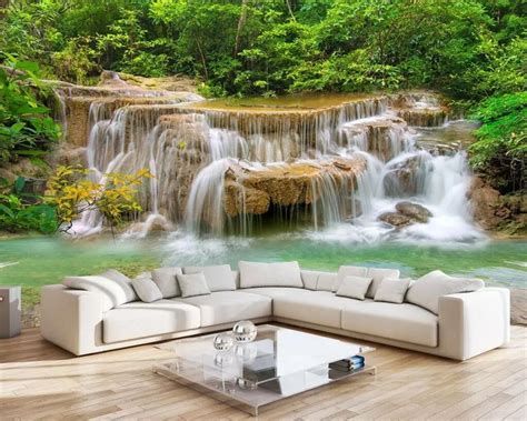 Beibehang Wallpaper Custom 3d Large Hd Hawthorn Waterfall Nature