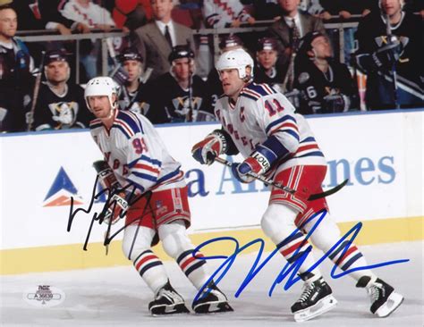 Wayne Gretzky And Mark Messier Signed Rangers 8x10 Photo Ace Coa