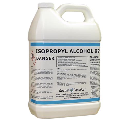 Isopropyl Alcohol Grade 99 Anhydrous Ipa 1 Gallon F Style