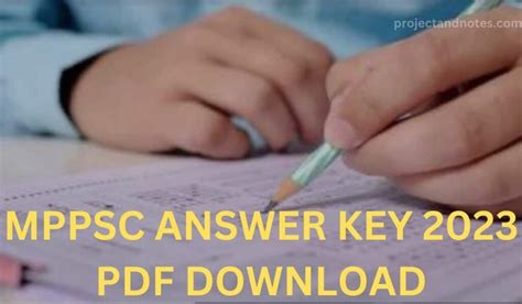 Mppsc Answer Key 2023 Pdf Download