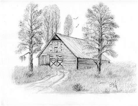 The Old Country Barn By Syl Lobato Barn Drawing Barn Art Barn Painting