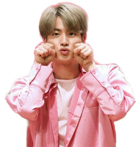 Jin Kimseokjin Seokjin Bts Pink Sticker By Saawey