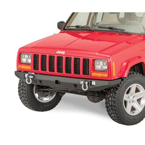 Jcr Offroad Crusader Front Bumper With 2 Receiver Hitch For 84 01 Jeep