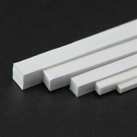 1x1mm 10x10mm Abs Square Bar Styrene Plastic Strips Rod Plasticard