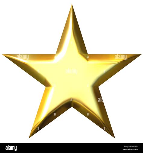 3d Golden Star Stock Photo Alamy