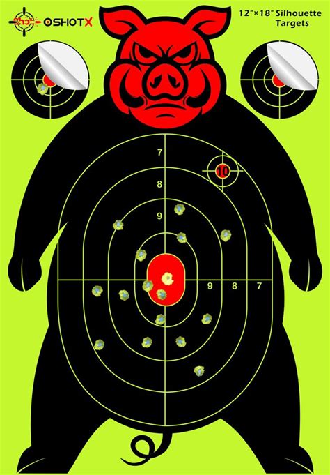 OSHOTX Shooting Targets 12 X18 Inch Self Adhesive Silhouette Splash